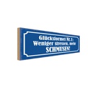 Holzschild 10x27 cm weniger stressen mehr schmusen Dekoration