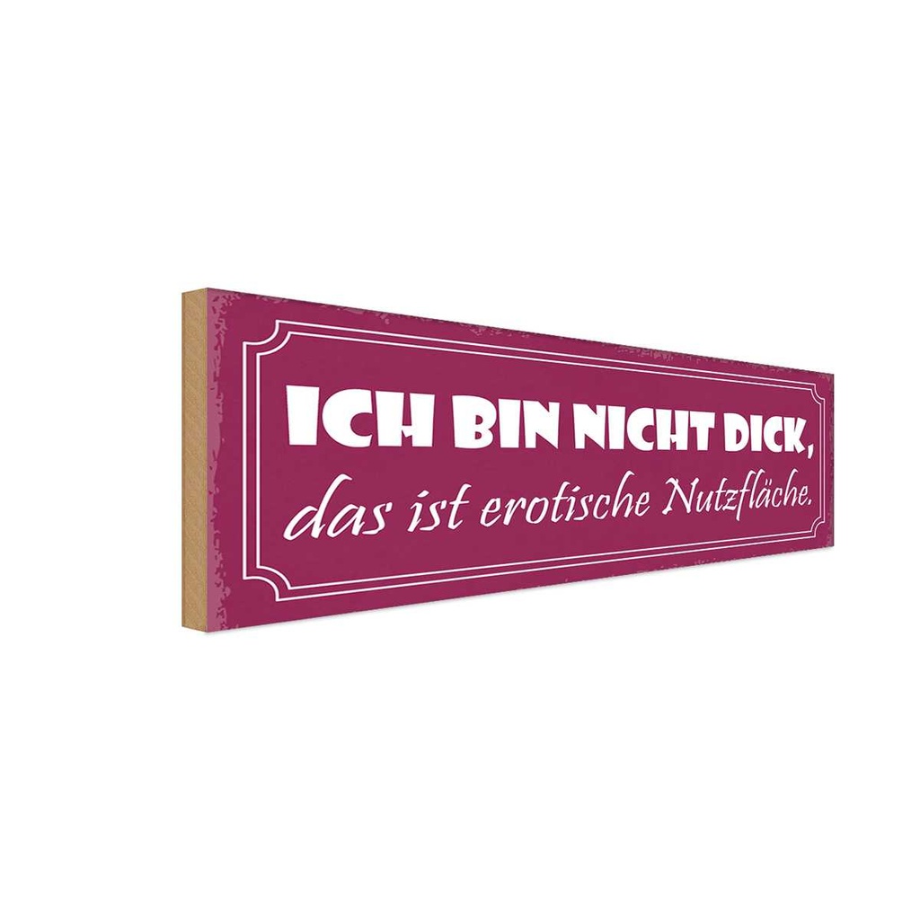 Holzschild 10x27 cm nicht dick erotische Nutzfläche Spruch Zitat