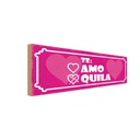 Holzschild 10x27 cm Te: Herz AMO Quila Dekoration