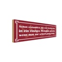 Holzschild 10x27 cm wie viele Weinflaschen Weinglas Spruch Zitat
