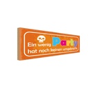 Holzschild 10x27 cm ein wenig Party keine umgebracht Spruch Zitat