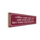 Holzschild 10x27 cm wer nicht mehr liebt und irrt Dekoration