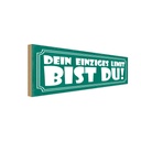 Holzschild 10x27 cm dein einziges Limit bist Du Dekoration