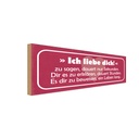 Holzschild 10x27 cm ich liebe dich zu sagen dauert Dekoration