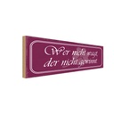 Holzschild 10x27 cm wer nicht wagt der gewinnt Spruch Zitat