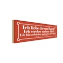 Holzschild 10x27 cm liebe diesen Beruf verehre Chef Spruch Zitat