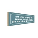 Holzschild 10x27 cm am Ende bereuen wir immer nur Dekoration