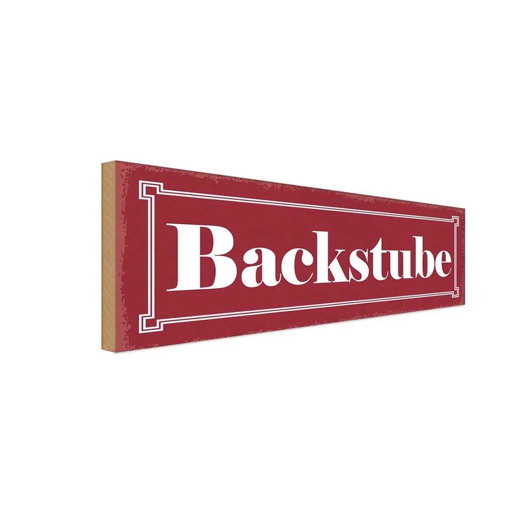 Holzschild 10x27 cm Backstube Beruf Arbeit