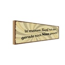 Holzschild 10x27 cm gerade hat das noch Sinn gemacht Spruch Zitat