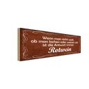 Holzschild 10x27 cm lachen oder weinen Rotwein Dekoration