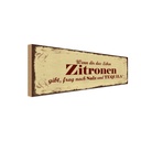 Holzschild 10x27 cm Zitronen gibt frag nach Tequila Essen Trinken