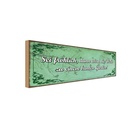 Holzschild 10x27 cm Sei fröhlich Welt bunter Garten Spruch Zitat