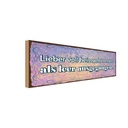 Holzschild 10x27 cm liebr vollheimgekommen als leer Spruch Zitat