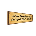 Holzschild 10x27 cm ein bisschen Wut gut für`s Blut Spruch Zitat