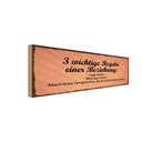 Holzschild 10x27 cm Beziehung lüge betrüge nicht Dekoration