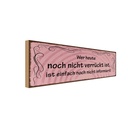Holzschild 10x27 cm Wer heute noch nicht verrückt Dekoration