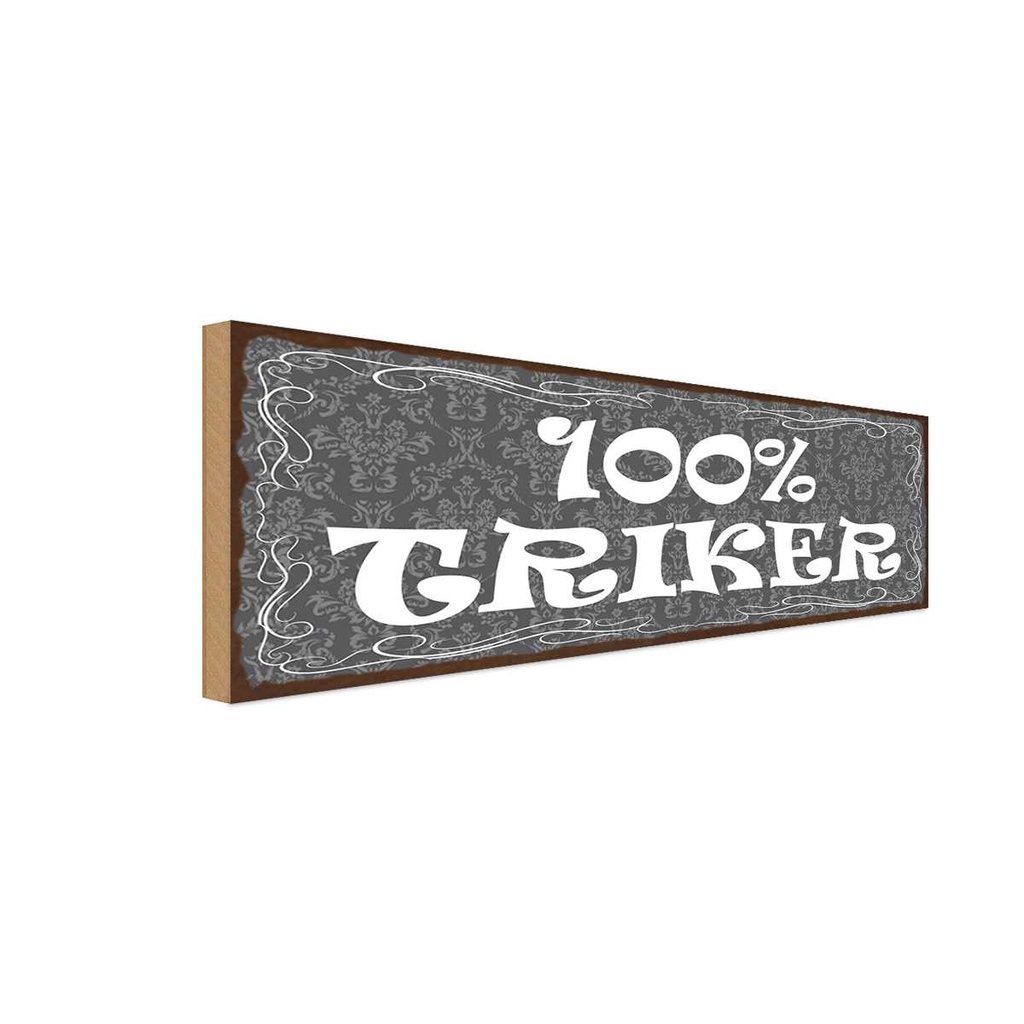 Holzschild 10x27 cm 100% Triker Dekoration