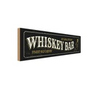 Holzschild 10x27 cm Whiskey Bar sit long sip slow Essen Trinken