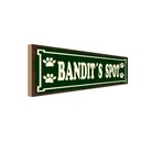 Holzschild 10x27 cm Tiere Bandit`s spot Tier Haustier