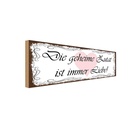 Holzschild 10x27 cm geheime Zutat ist immer Liebe Dekoration