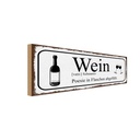 Holzschild 10x27 cm Wein Poesie in Flaschen Dekoration