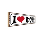 Holzschild 10x27 cm I love Mam Mama Männer Frauen