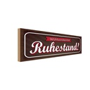 Holzschild 10x27 cm Wohlverdienter Ruhestand Dekoration