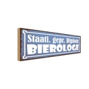 Holzschild 10x27 cm Staatl. gepr. Bierologe Bier Essen Trinken