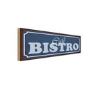 Holzschild 10x27 cm Cafe Bistro Essen Trinken