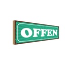 Holzschild 10x27 cm offen Dekoration