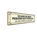 Holzschild 10x27 cm vor Problemen nicht davonlaufen Spruch Zitat