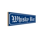 Holzschild 10x27 cm Whisky Bar Alkohol Essen Trinken