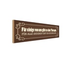 Holzschild 10x27 cm Schokolade Therapie Essen Trinken