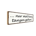 Holzschild 10x27 cm nur mal kurz zanzen gehen Dekoration