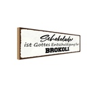 Holzschild 10x27 cm Schokolade ist Entschuldigung Dekoration
