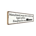 Holzschild 10x27 cm einfach weg Hauptsache ans Meer Spruch Zitat