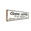 Holzschild 10x27 cm Erst auflegen dann Arschloch Dekoration
