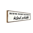 Holzschild 10x27 cm nicht klingeln Kind schläft Kids Kinder Teens