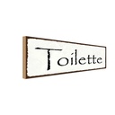 Holzschild 10x27 cm Toilette Geschenk