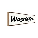 Holzschild 10x27 cm Waschküche Geschenk