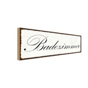 Holzschild 10x27 cm Badezimmer Geschenk