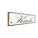 Holzschild 10x27 cm Küche Kochen