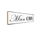 Holzschild 10x27 cm Man Cave Dekoration