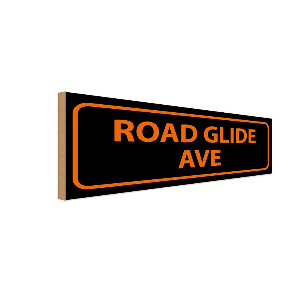 Holzschild 10x27 cm road glide ave Dekoration