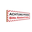 Holzschild 10x27 cm Achtung Pferde bitte Abstand Warnschild Hinweisschild