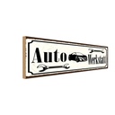 Holzschild 10x27 cm Auto Wekstatt Garage Werkstatt