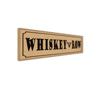 Holzschild 10x27 cm Whiskey Row Alkohol Essen Trinken