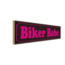 Holzschild 10x27 cm Biker Babe Sport Hobby