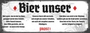 Holzschild 10x27 cm Bier unser Prost Essen Trinken