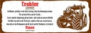 Holzschild 10x27 cm Traktor unser Amen Auto Garage Werkstatt